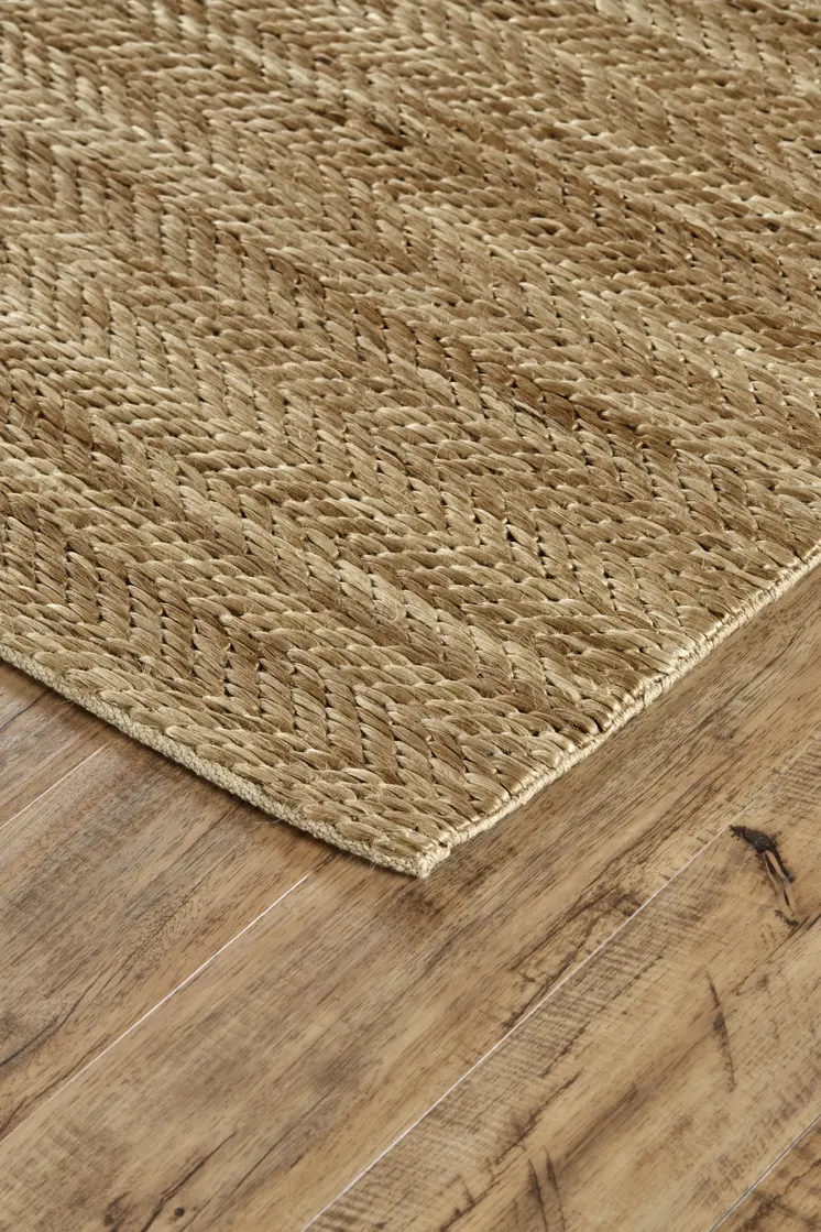2' X 3' Tan Orange And Brown Hand Woven Area Rug