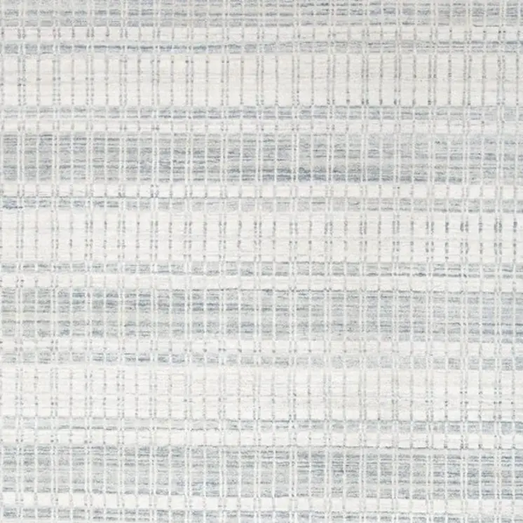 2' X 3' Ivory And Blue Striped Hand Woven Area Rug