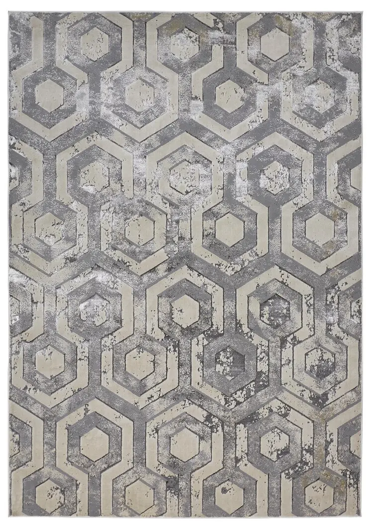 13' X 20' Gray Abstract Area Rug
