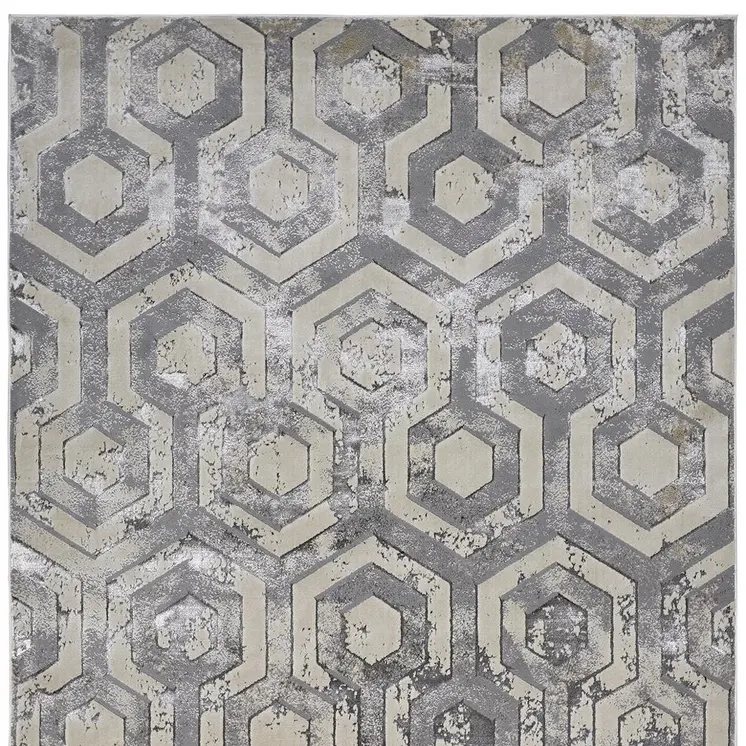 13' X 20' Gray Abstract Area Rug