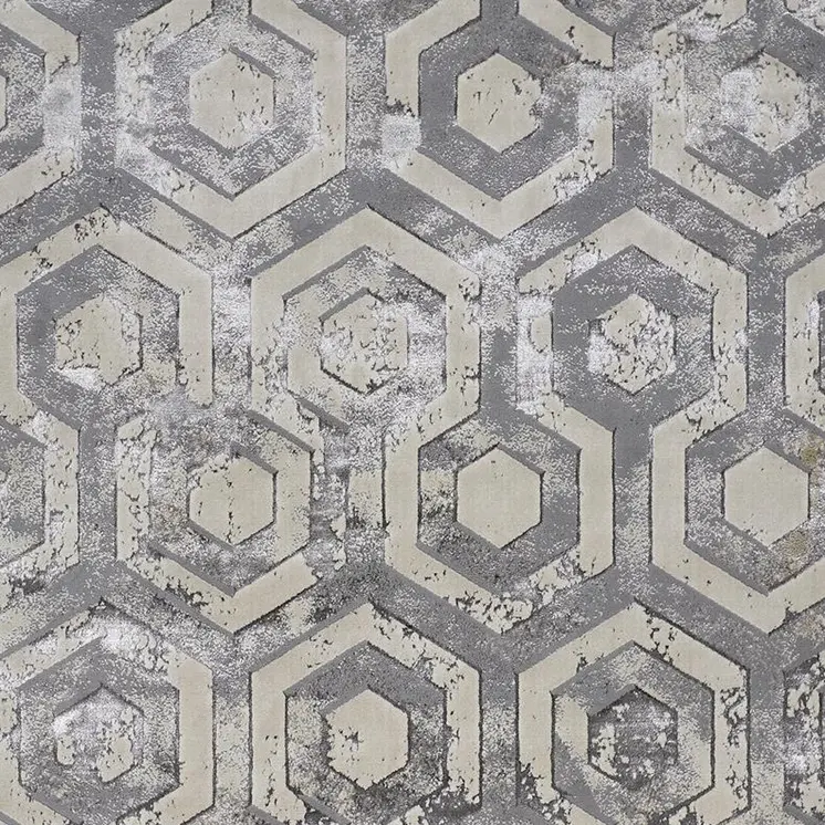 2' X 3' Gray Taupe And Silver Abstract Stain Resistant Area Rug