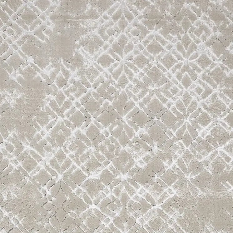 7' X 10' Silver and Gray Abstract Non Skid Area Rug