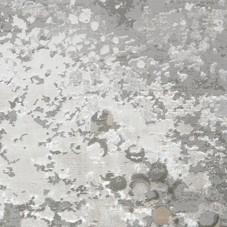 8' X 10' Silver and Gray Abstract Non Skid Area Rug