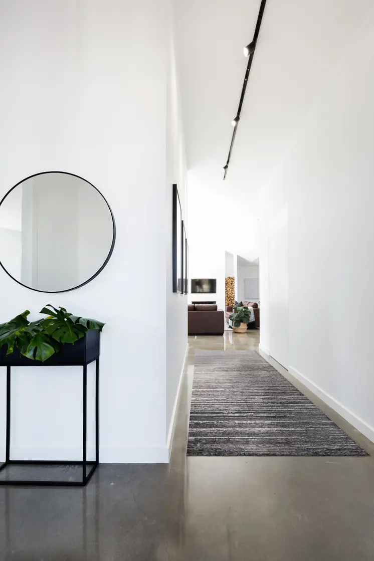 8' Black Silver And Gray Abstract Runner Rug