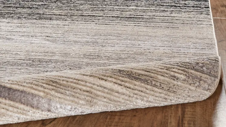 13' X 20' Beige and Black Abstract Area Rug
