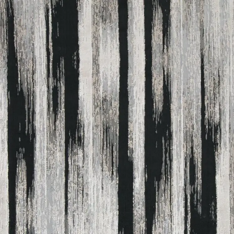 8' X 10' Beige and Black Abstract Power Loom Area Rug