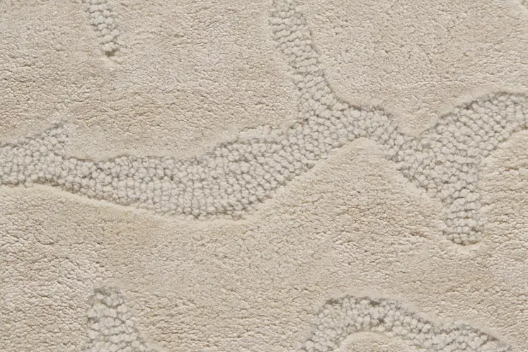 2' X 3' Gray and Ivory Abstract Hand Tufted Non Skid Area Rug