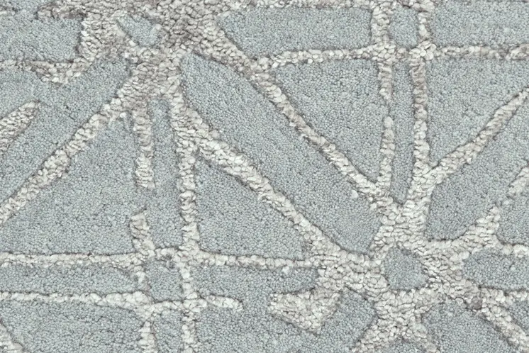 2' X 3' Gray Wool Abstract Hand Tufted Area Rug