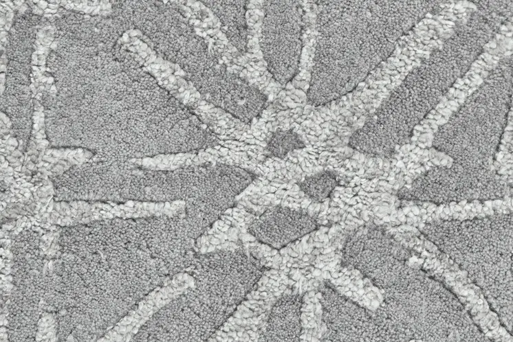 4' X 6' Gray Wool Abstract Hand Tufted Area Rug