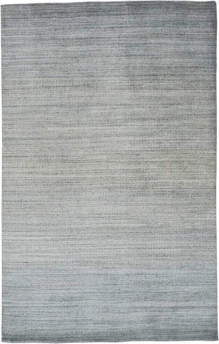 2' X 3' Blue and Gray Ombre Hand Woven Area Rug
