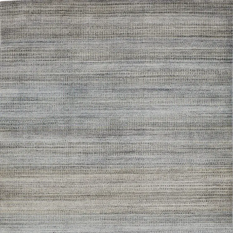 8' X 11' Blue and Gray Ombre Hand Woven Area Rug