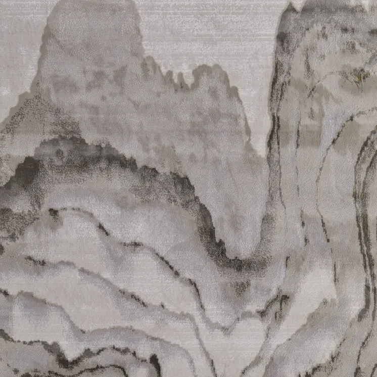 10' X 13' Gold and Ivory Abstract Area Rug
