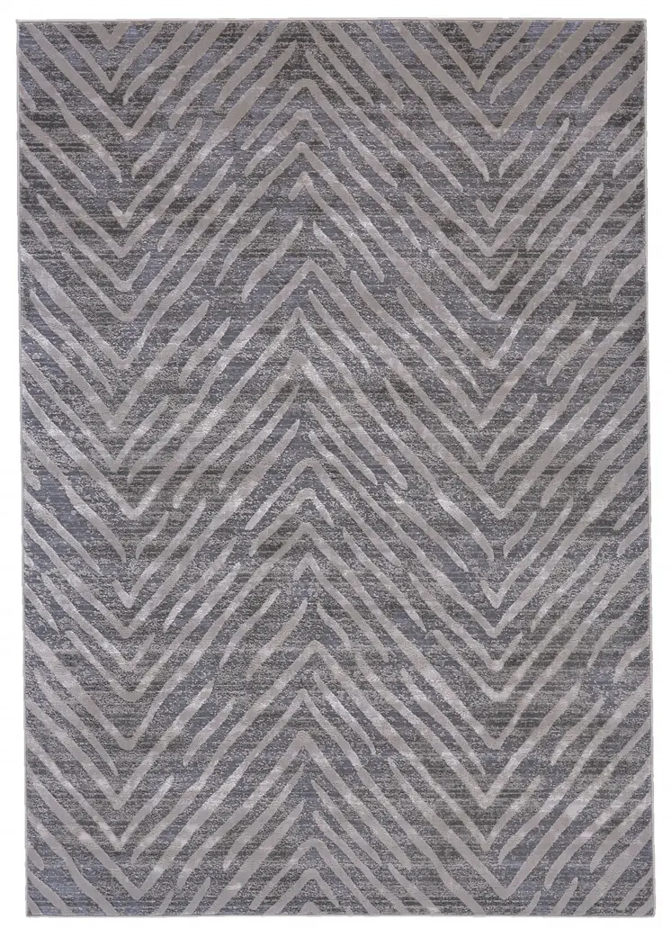 12' X 15' Gray Abstract Area Rug