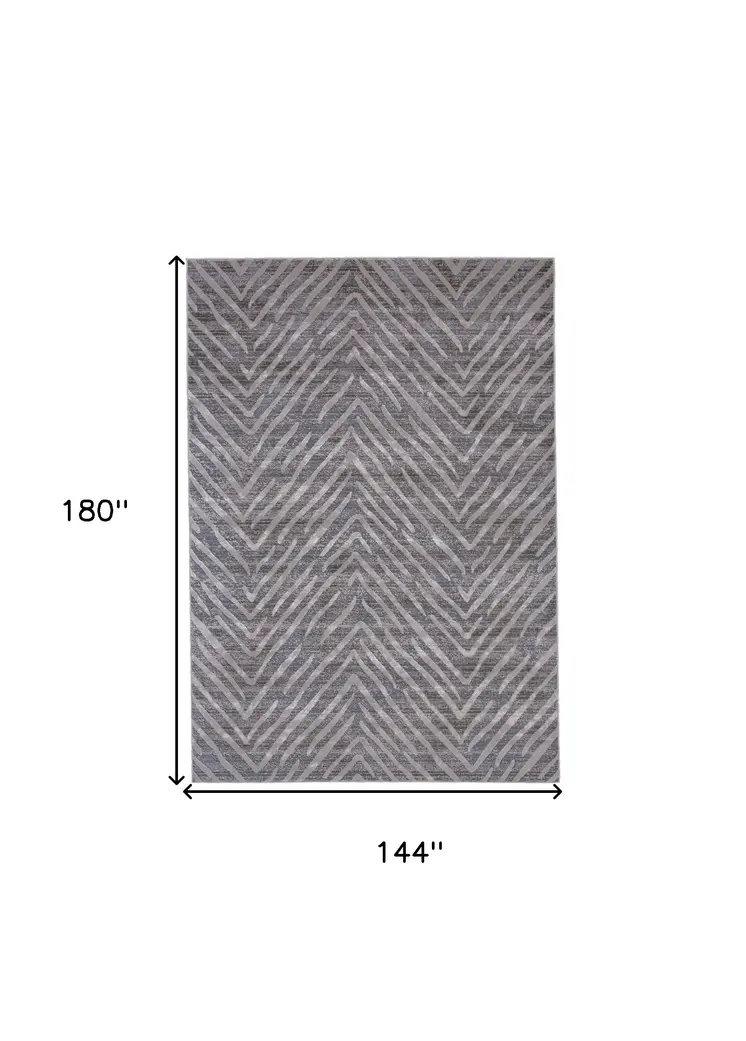 12' X 15' Gray Abstract Area Rug