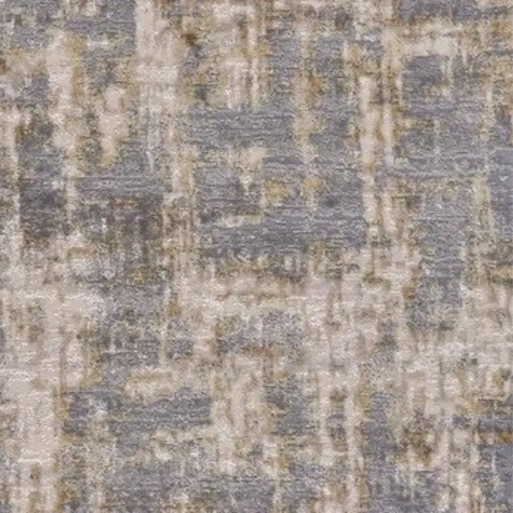 12' X 15' Gray and Gold Abstract Area Rug