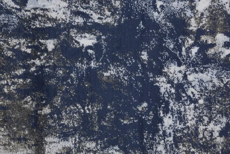 7' X 10' Blue and Gray Abstract Non Skid Area Rug