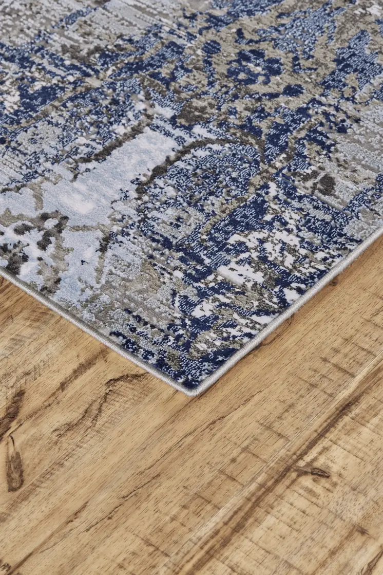 7' X 10' Gray and Ivory Abstract Non Skid Area Rug