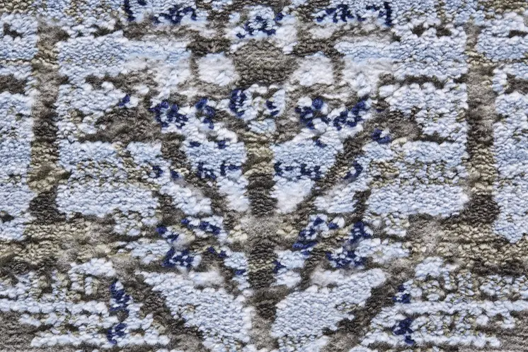 7' X 10' Gray and Ivory Abstract Non Skid Area Rug