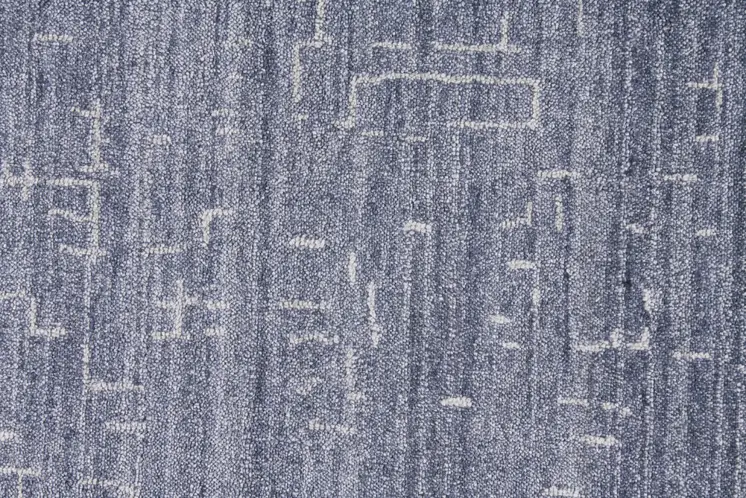 5' X 8' Blue And Ivory Abstract Hand Woven Area Rug