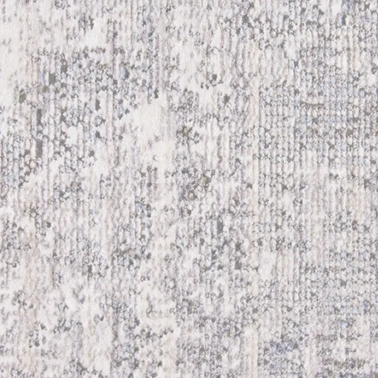 3' X 5' Gray Ivory And Taupe Abstract Distressed Area Rug With Fringe