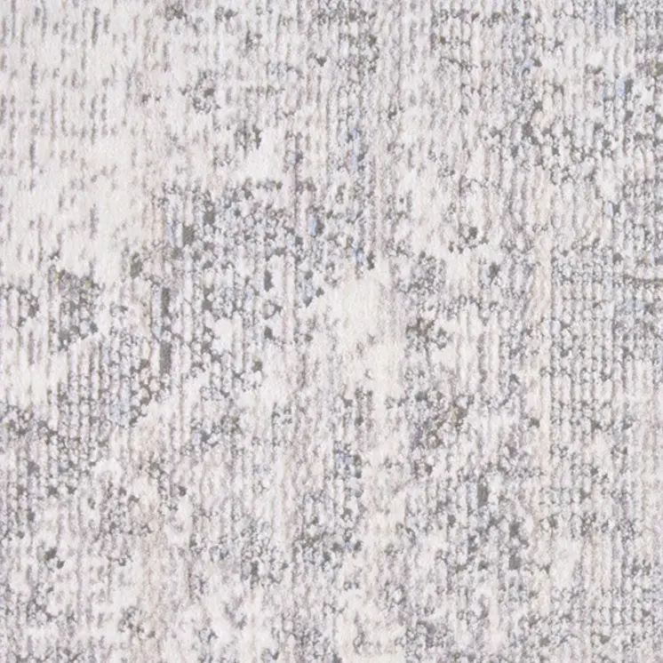 8' X 10' Gray Ivory And Taupe Abstract Distressed Area Rug With Fringe