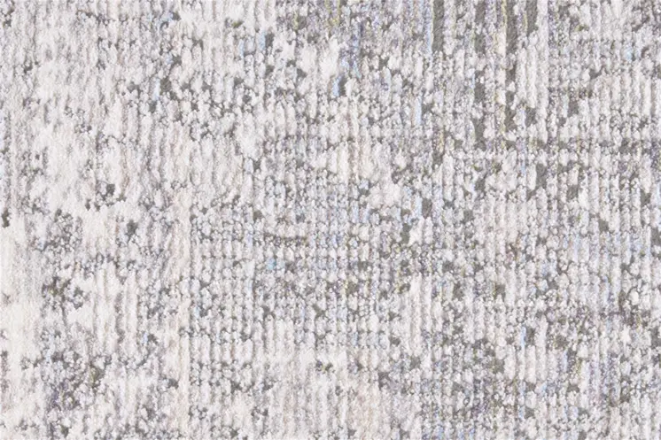 8' X 10' Gray Ivory And Taupe Abstract Distressed Area Rug With Fringe