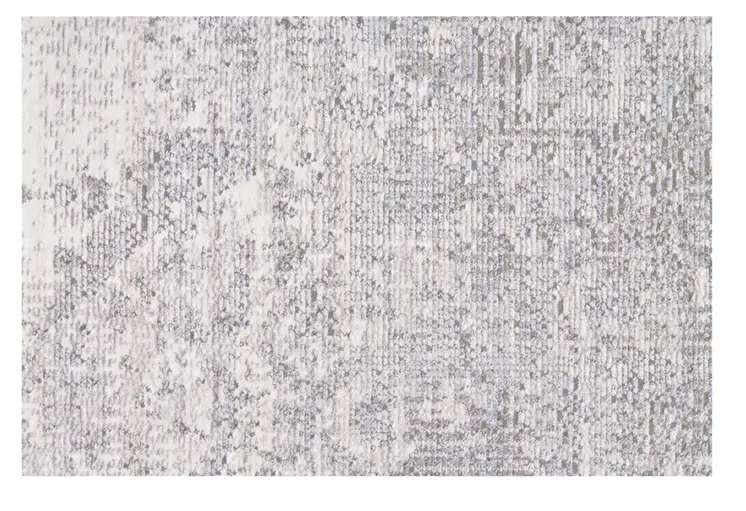 8' X 10' Gray Ivory And Taupe Abstract Distressed Area Rug With Fringe