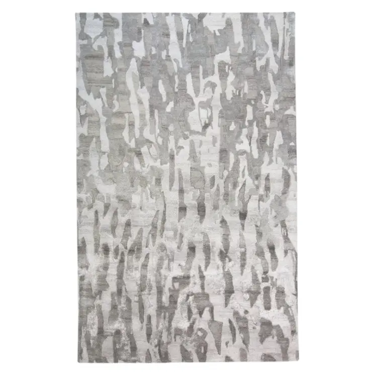 8' X 10' Taupe and Gray Abstract Hand Tufted Area Rug