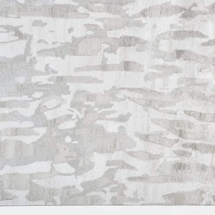 8' X 10' Taupe and Gray Abstract Hand Tufted Area Rug