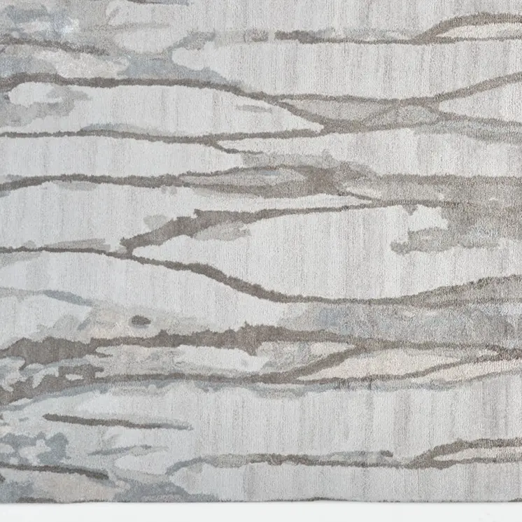 10' X 13' Taupe Ivory And Gray Abstract Tufted Handmade Area Rug