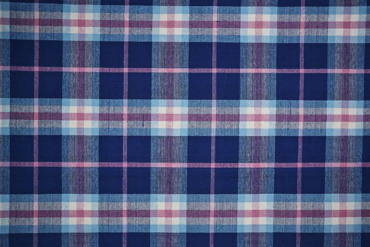 8' X 10' Blue and Pink Abstract Hand Woven Area Rug