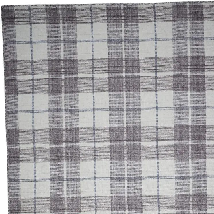 5' X 8' Gray Taupe And Ivory Abstract Hand Woven Stain Resistant Area Rug