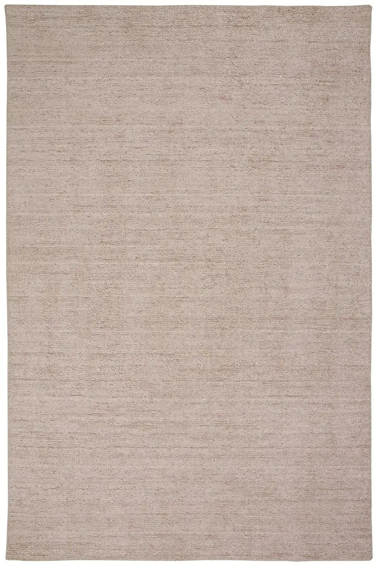 5' X 8' Pink and Ivory Hand Woven Area Rug