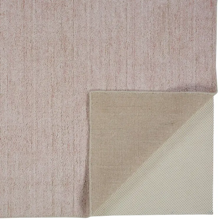 5' X 8' Pink and Ivory Hand Woven Area Rug