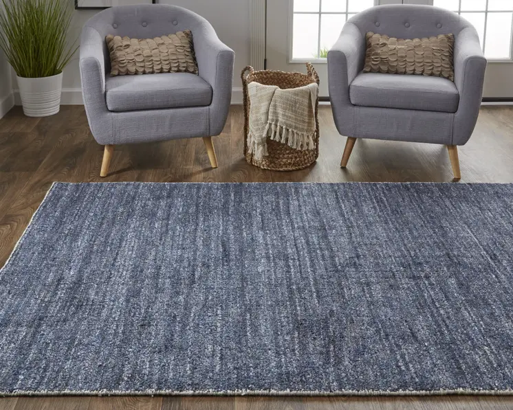 4' X 6' Blue Hand Woven Area Rug