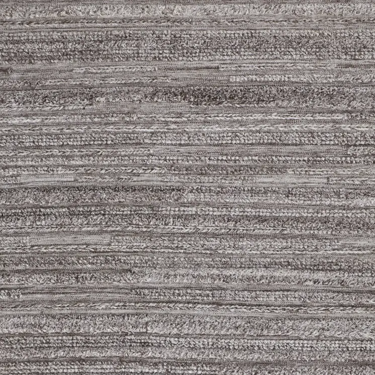 8' X 10' Gray And Ivory Striped Hand Woven Stain Resistant Area Rug