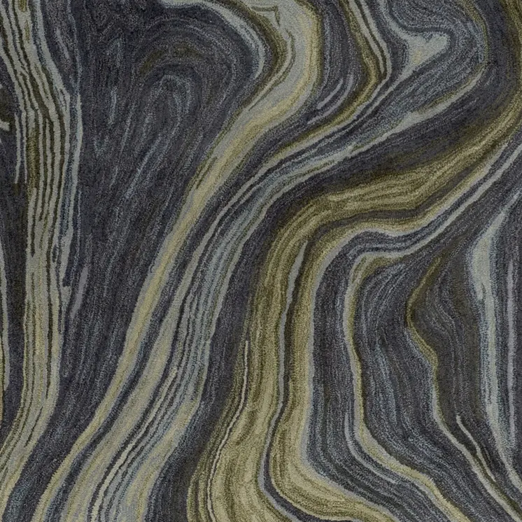 10' X 14' Blue and Green Abstract Hand Tufted Area Rug