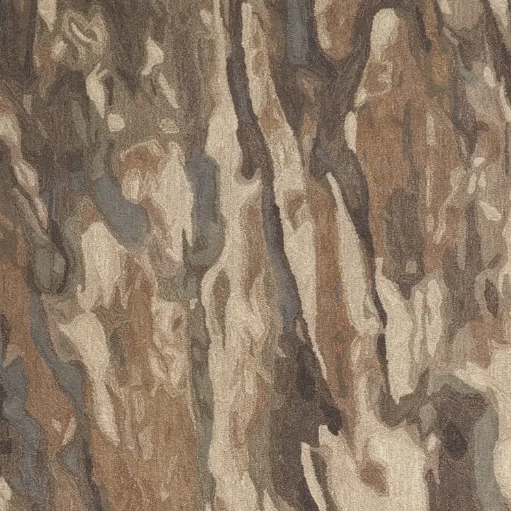 9' X 12' Green and Ivory Wool Abstract Hand Tufted Area Rug