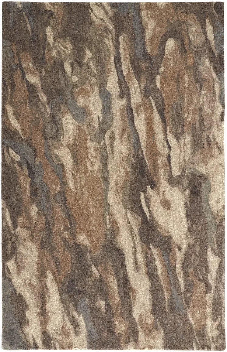 10' X 14' Green and Ivory Wool Abstract Hand Tufted Area Rug