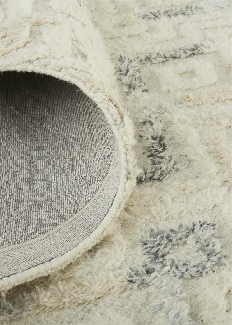 10' X 14' Ivory Gray And Black Wool Geometric Tufted Handmade Area Rug
