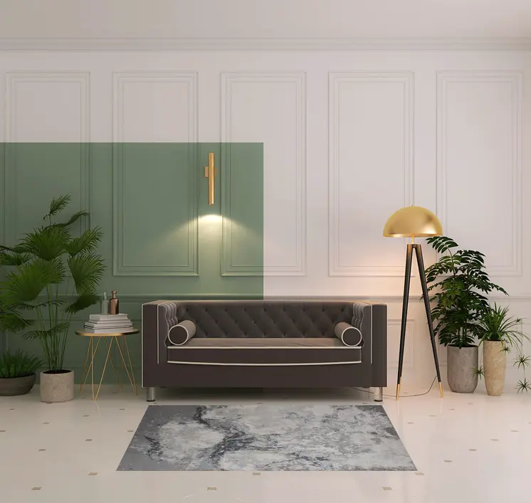 4' X 6' Gray Abstract Area Rug