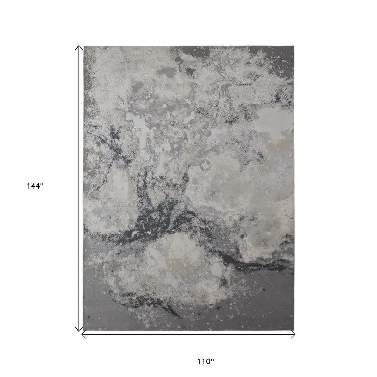 9' X 12' Gray Abstract Area Rug