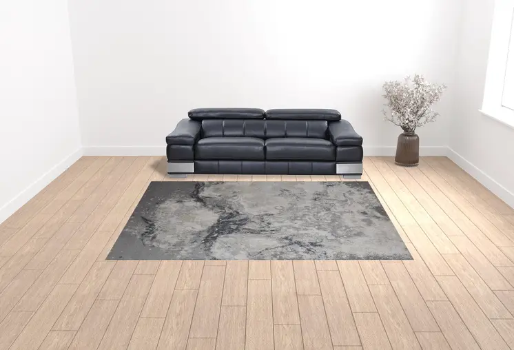 9' X 12' Gray Abstract Area Rug