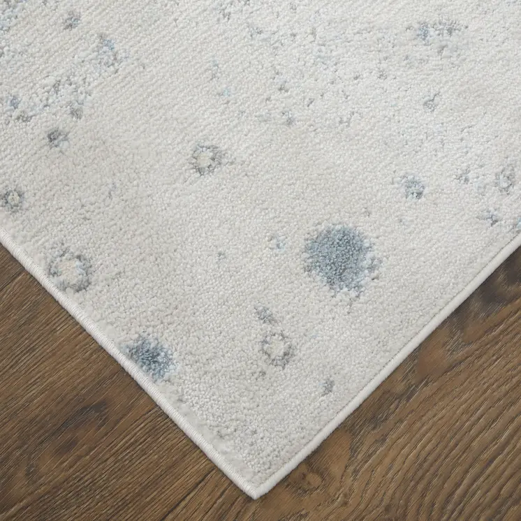 7' X 10' Blue Abstract Area Rug