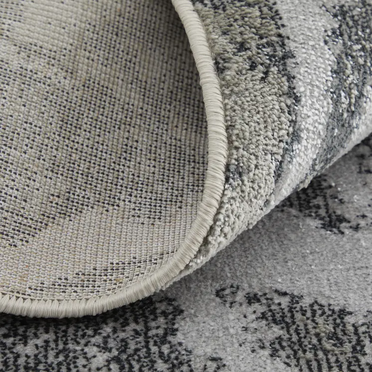 12' X 15' Gray Silver And Ivory Abstract Power Loom Area Rug