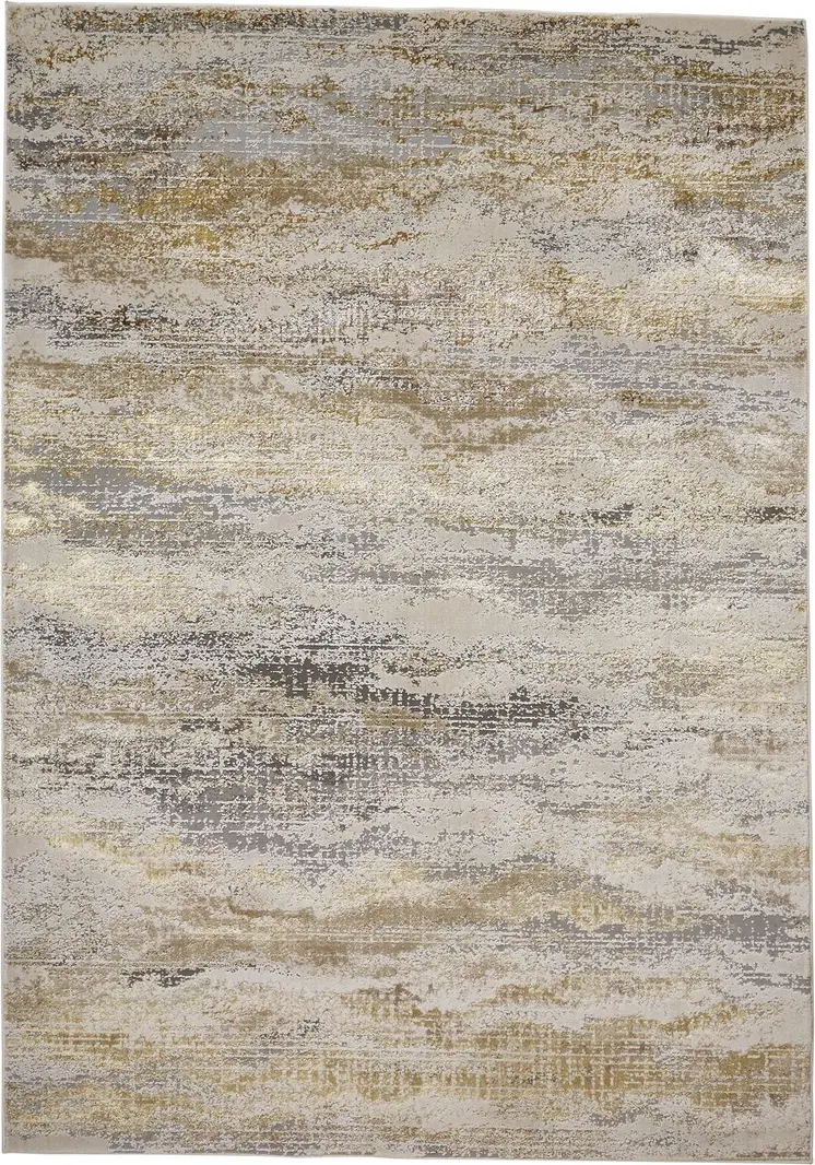 8' X 10' Gray and Ivory Abstract Non Skid Area Rug