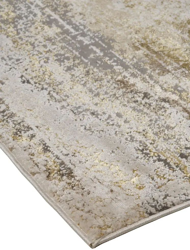 8' X 10' Gray and Ivory Abstract Non Skid Area Rug
