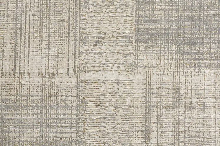 7' X 10' Gray and Ivory Abstract Non Skid Area Rug