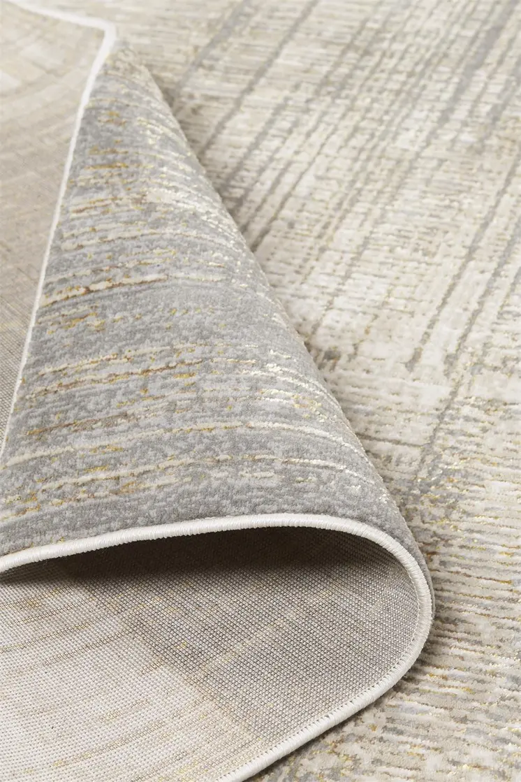7' X 10' Gray and Ivory Abstract Non Skid Area Rug
