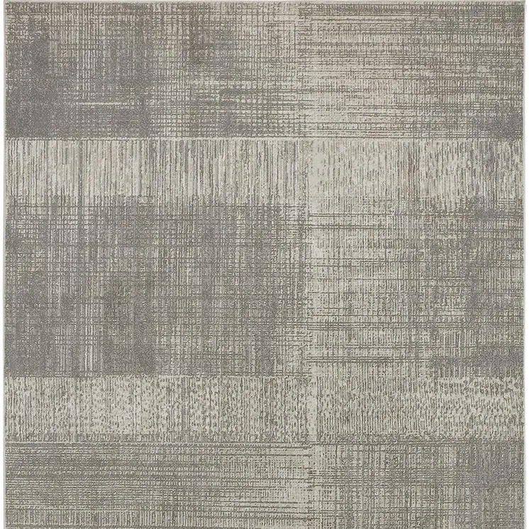 13' X 20' Gray And Ivory Abstract Area Rug